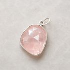 Colgante de Cuarzo Rosa Natural en Plata de Ley 925