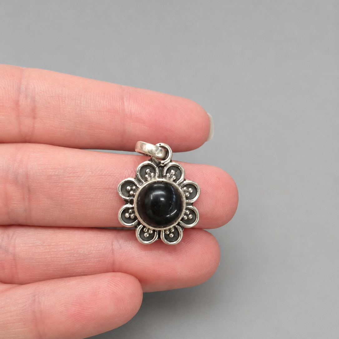 Colgante de Ónix en Plata de Ley 925