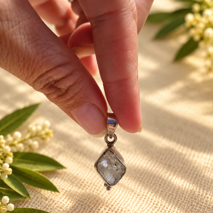 Colgante de Cuarzo Herkimer en Plata de Ley 925