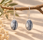 Pendientes de Merlinita Natural en Plata de Ley 925