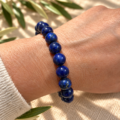 Pulsera de Lapislázuli Natural de 8 mm