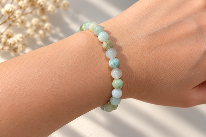 Pulsera de Aguamarina Natural de 6 mm