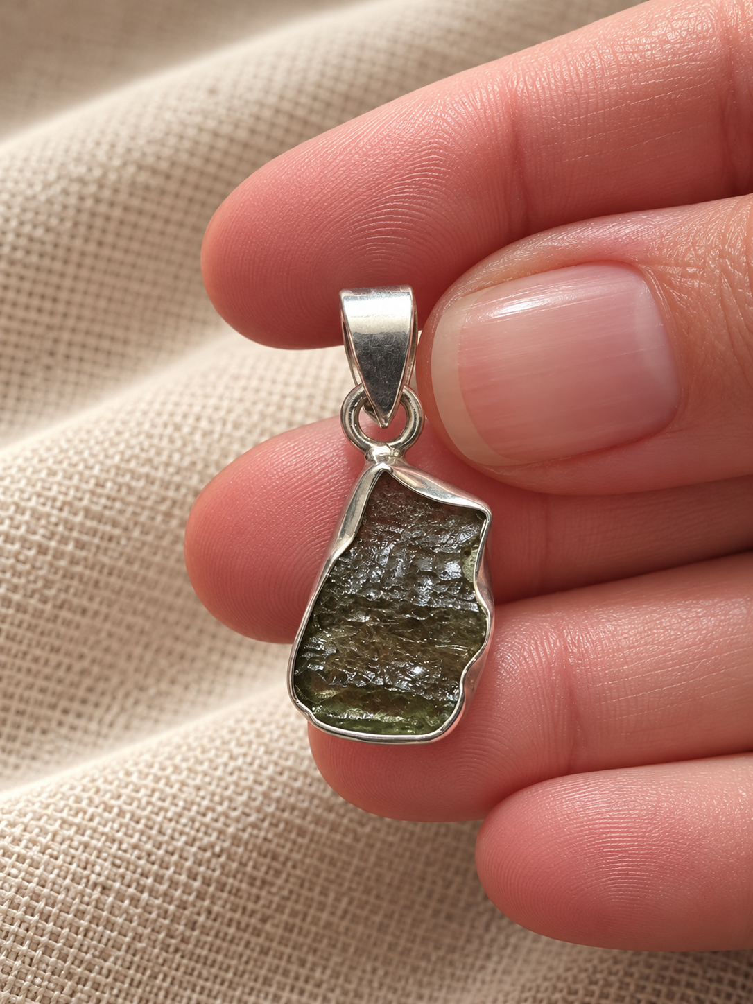Moldavita · Colgante El Principio· Plata 925