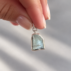 Colgante de Aguamarina en Bruto en Plata de Ley 925