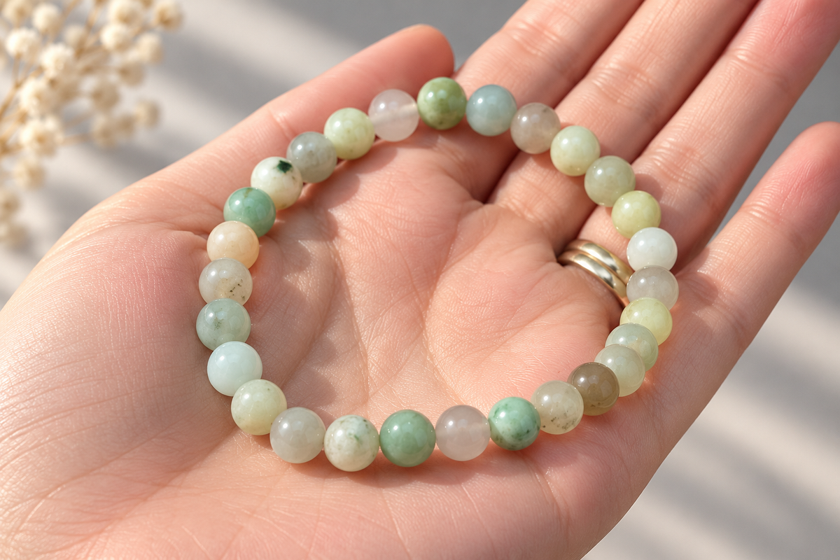 Pulsera de Aguamarina Natural de 6 mm