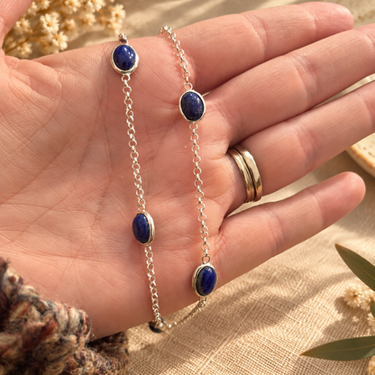 Colgante oval lapislazuli plata 925