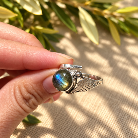 Anillo  Labradorita plata 925