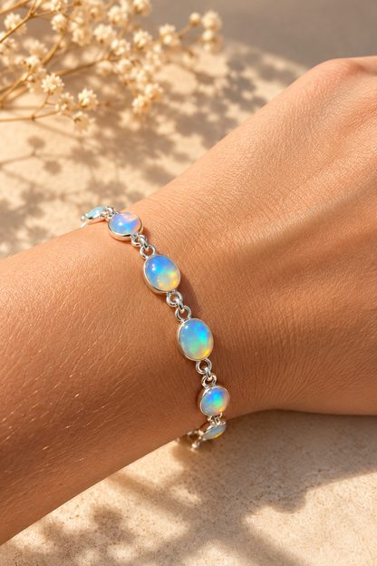 Pulsera de Ópalo Etíope en Plata 925