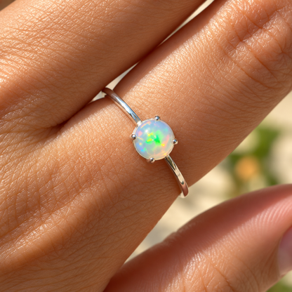 Anillo Esencia — Ópalo Etíope