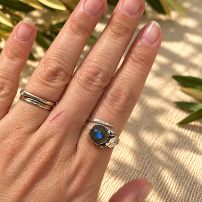 Anillo  Labradorita plata 925