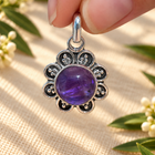 Colgante Flor de Amatista en Plata de Ley 925