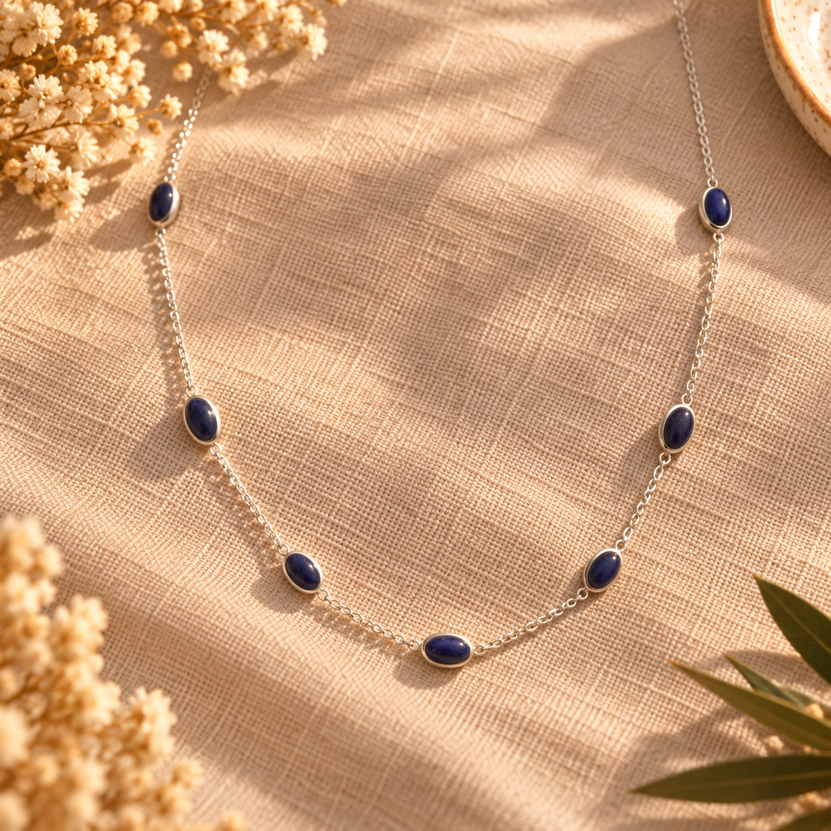 Colgante oval lapislazuli plata 925