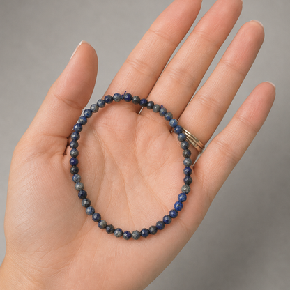 Pulsera de Lapislázuli Facetado de 4 mm