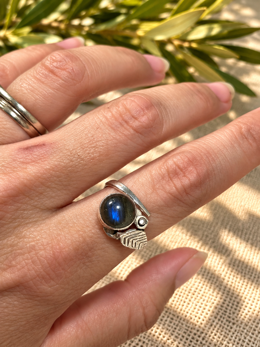 Anillo  Labradorita plata 925