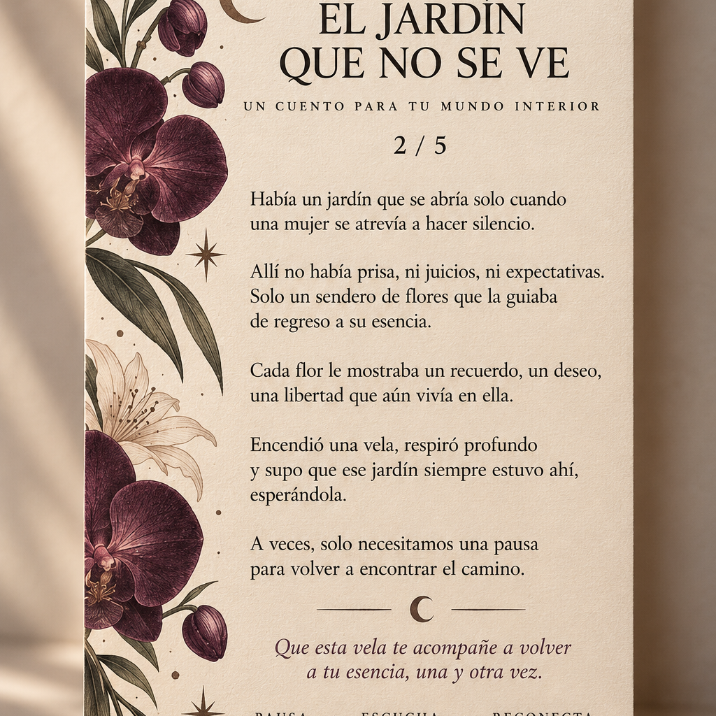 El jardín que no se ve · Vela de autor