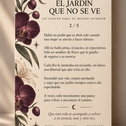 El jardín que no se ve · Vela de autor